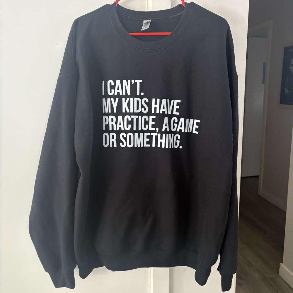 ETSY mom Black Graphic crewneck Sweatshirt XL